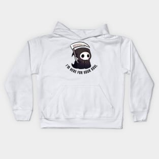 Cute grim reaper - I'm here for your soul Kids Hoodie